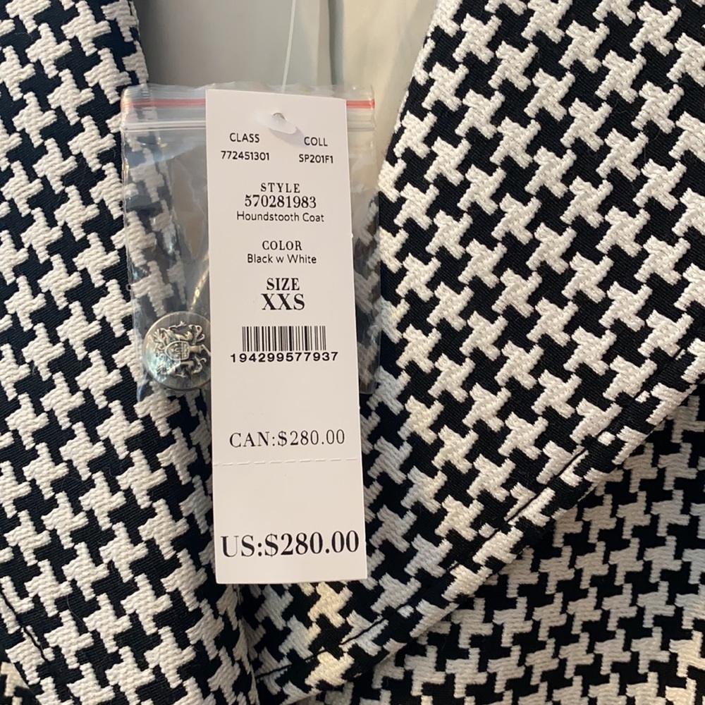 White House Black Market Houndstooth Coat - Picture 9 of 14